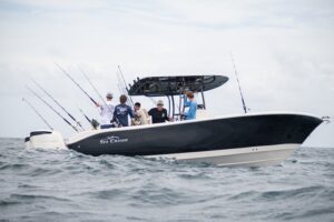 Sea Chaser 27 HFC out on a open sea fishing trip